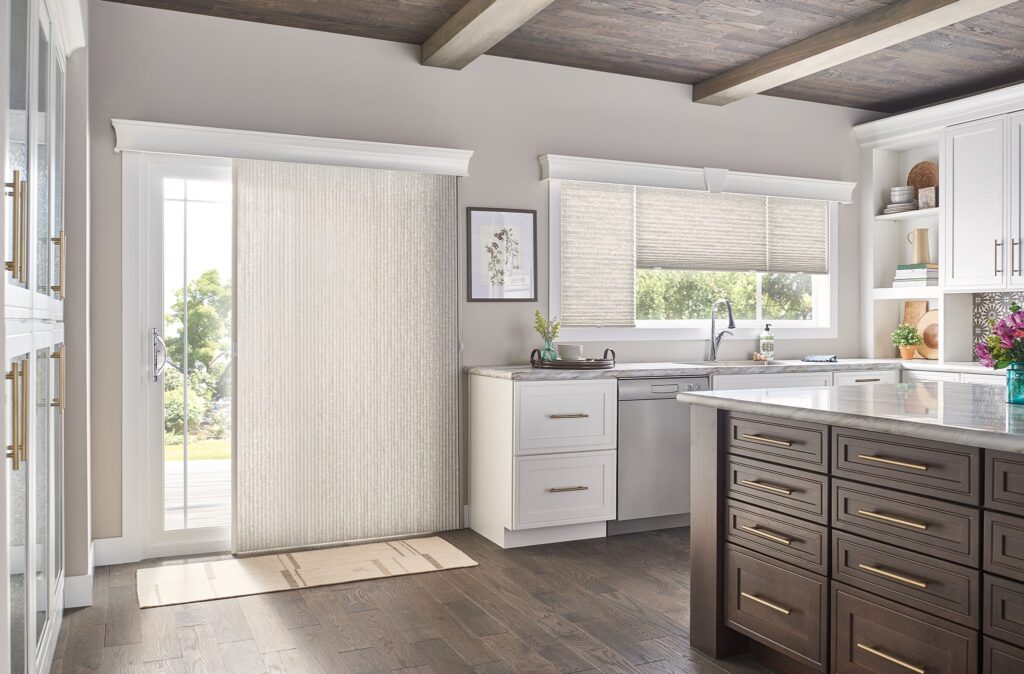 Vertical Honeycomb Shades On Sliding Doors brandon