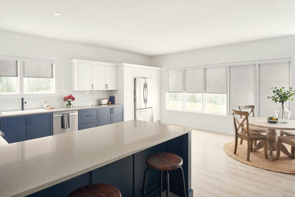 White Solar Shades Kitchen brandon
